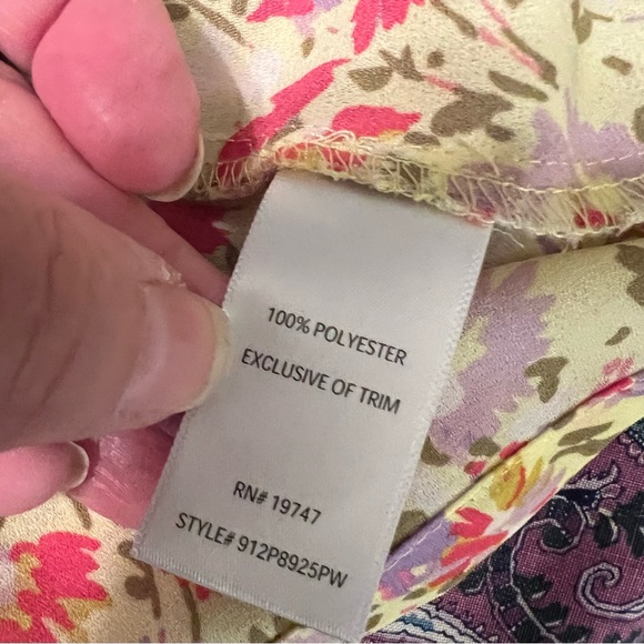 Boho Blooms Yellow Floral Tunic Top The Pioneer Woman Rustic Charm EUC XL #2427 - Picture 9 of 13